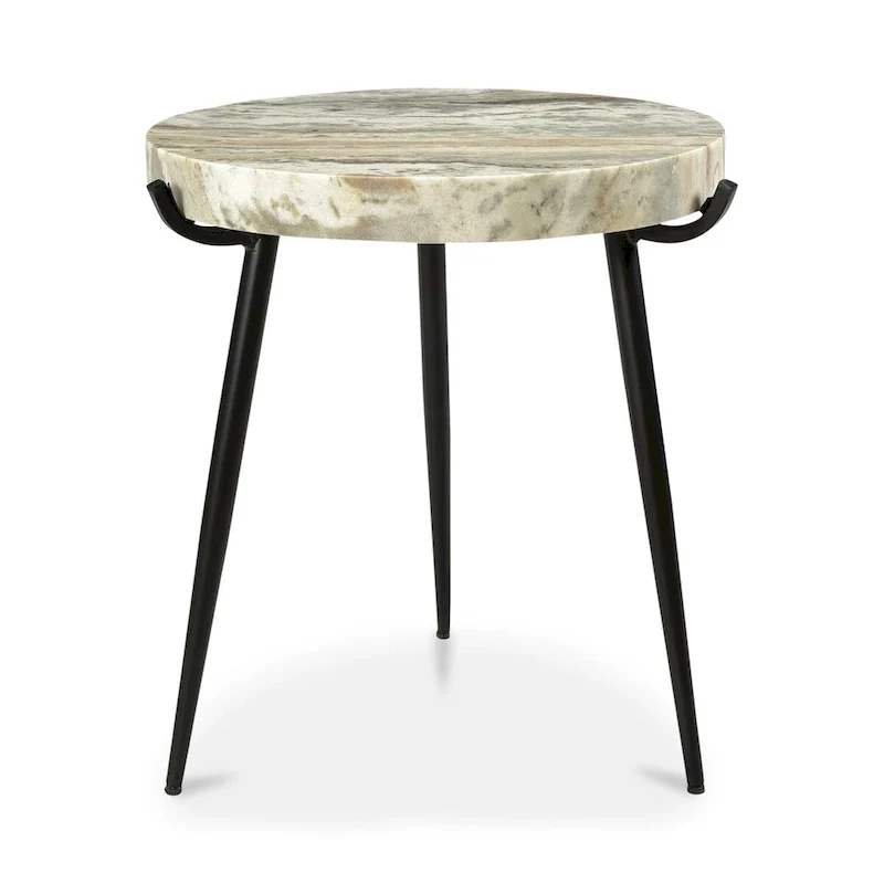 Macari Modern Marble Top Accent Table - 18W x 18D x 20H