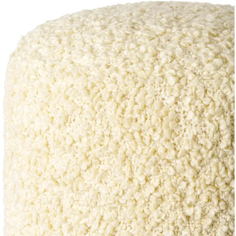 Mohave Shaggy Boucle 18-inch Tall Polyester Pouf
