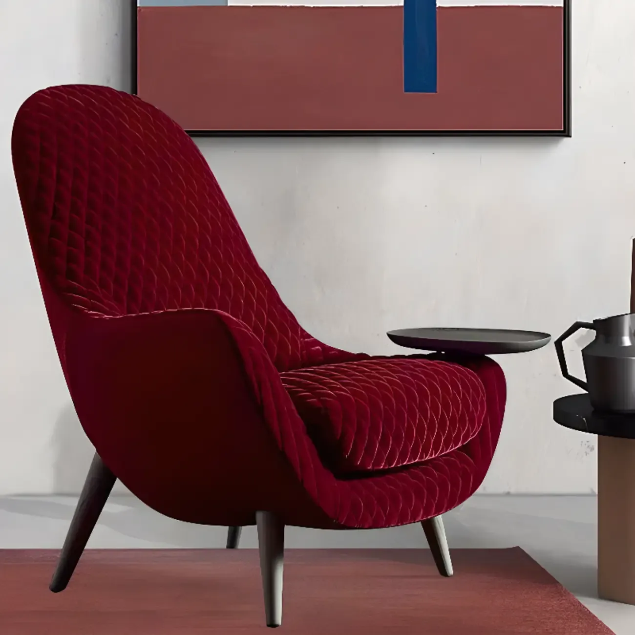 Flannel Barrel Chair Living Room