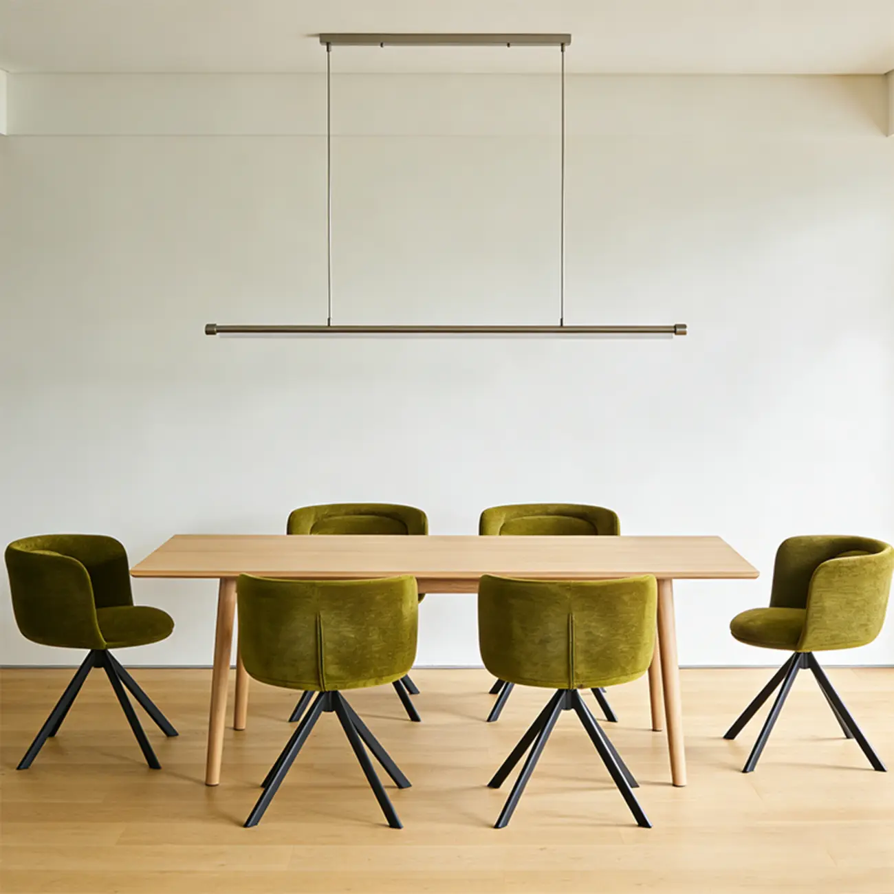 Modern Low Back Fabric Swivel Dining Chairs Set of 2