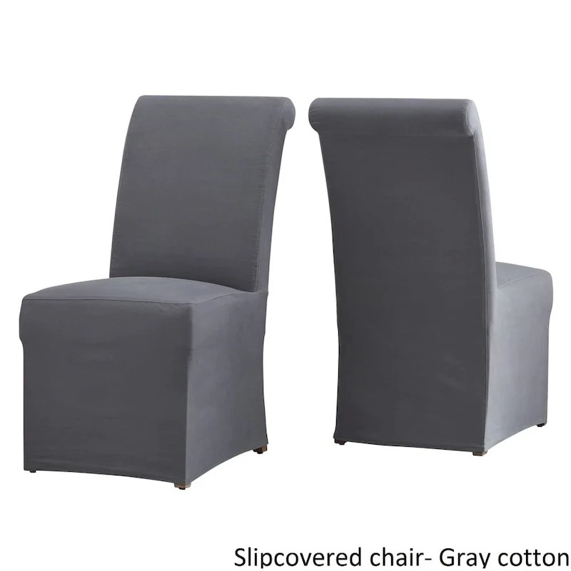 Potomac Slipcovered Rolled Back Parsons Chairs (Set of 2) by iNSPIRE Q Artisan