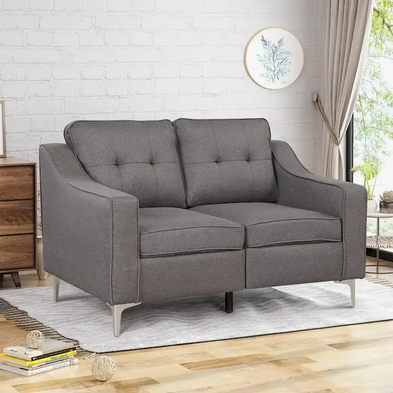 Fabric Loveseat and Sofa Set