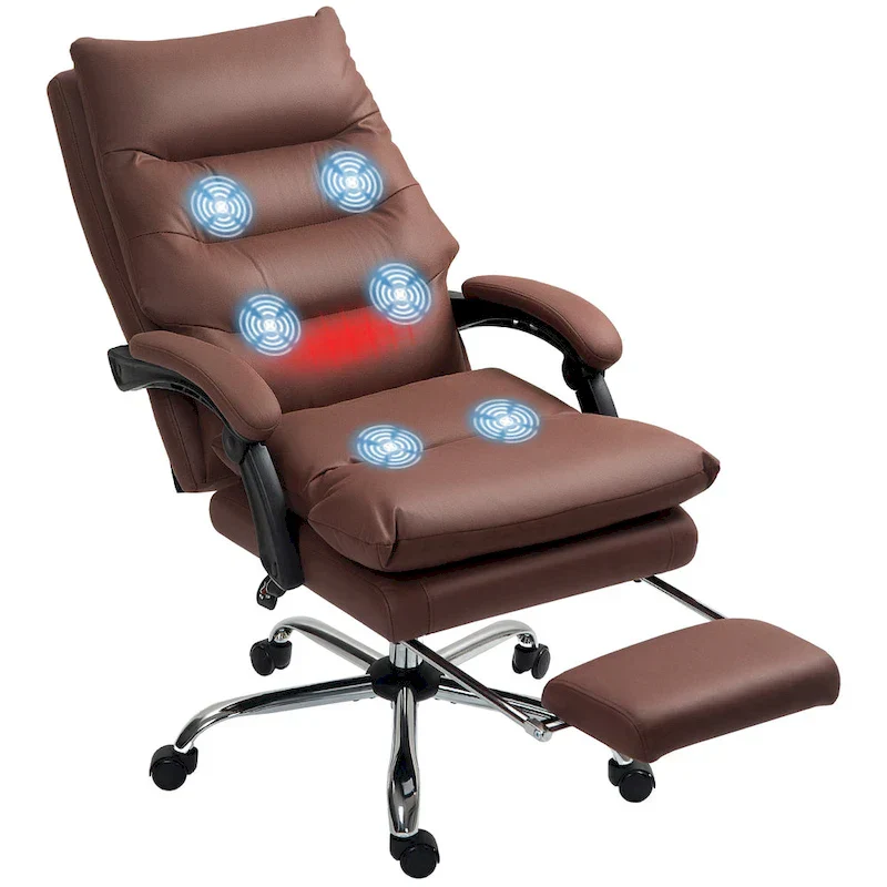 Vinsetto Microfibre Vibration Heated Reclining Massage Office Chair
