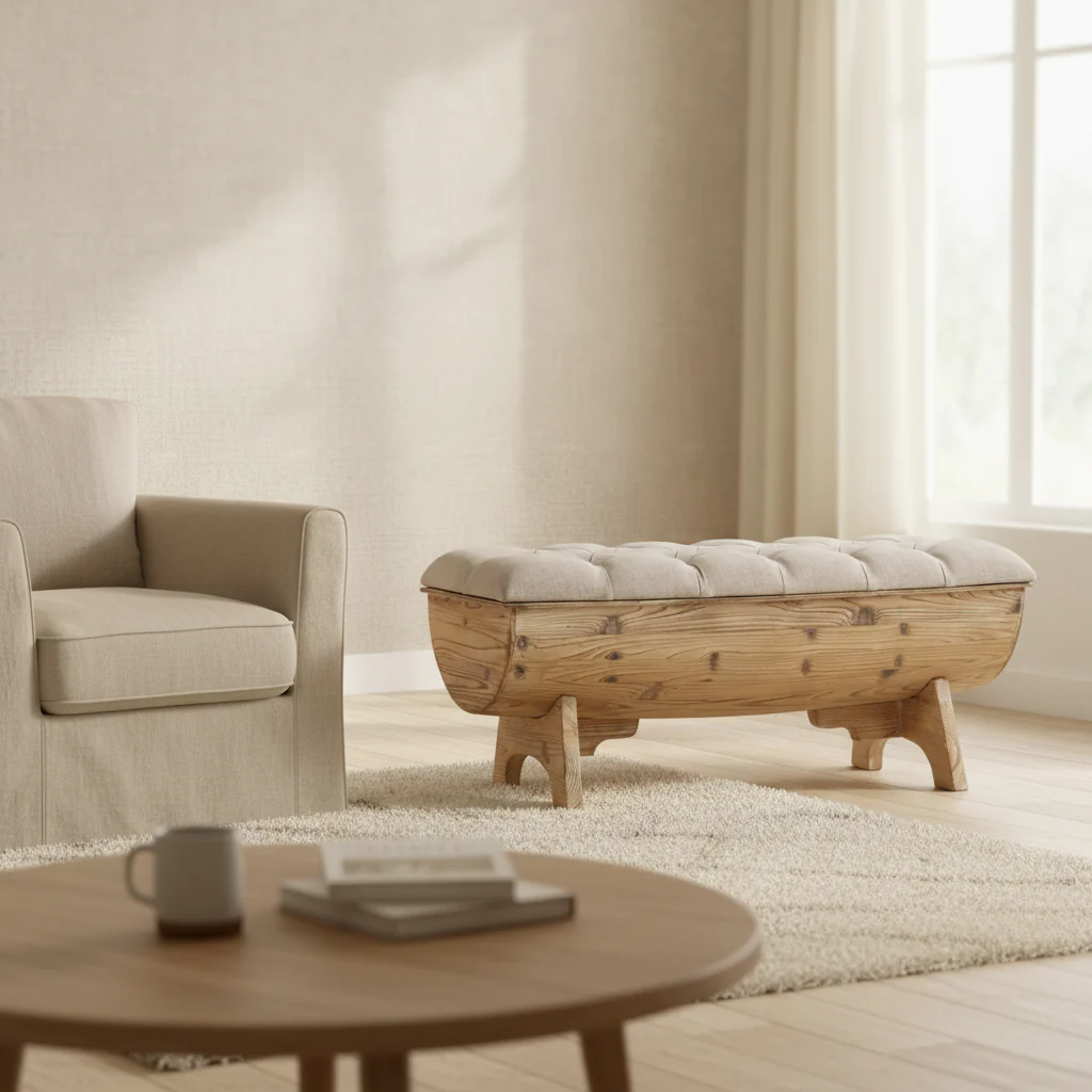 Storage Bench 40.6 Solid Wood Fir - 40.6 x 20.1 x 17.3