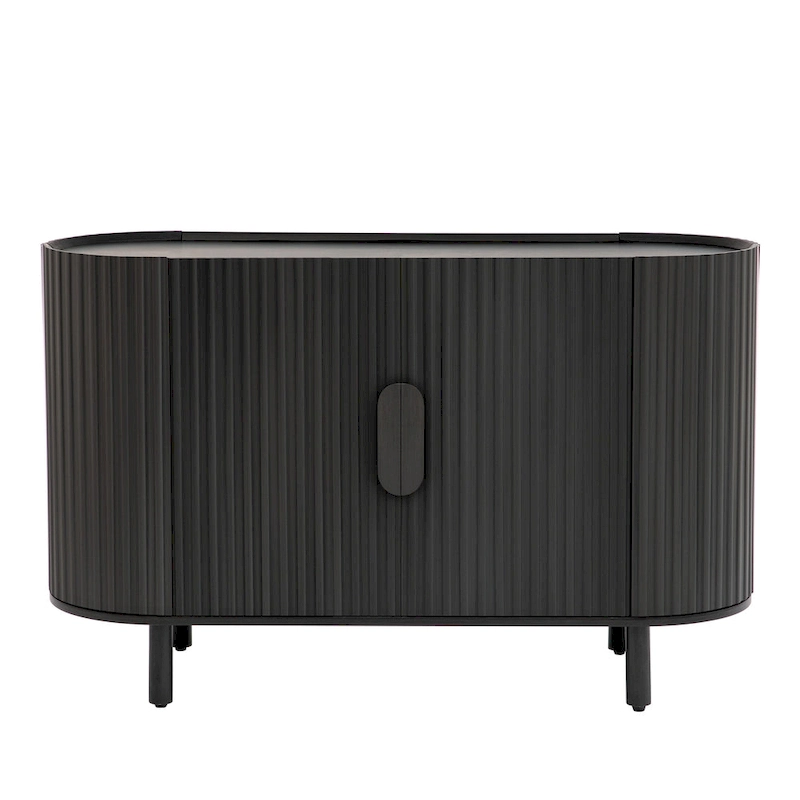 Curved Design Light Luxury Sideboard with Adjustable Shelves