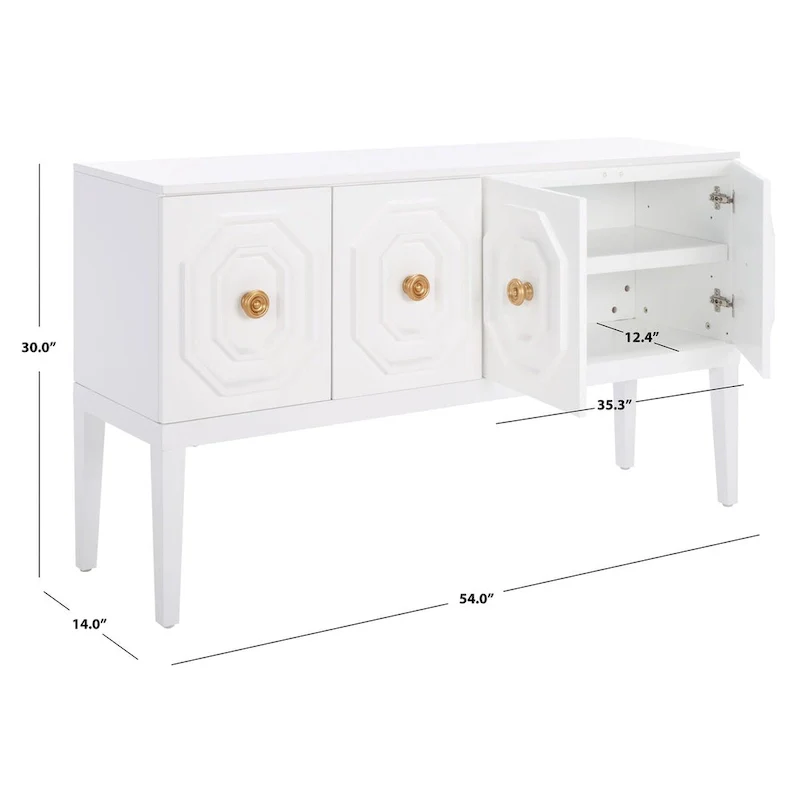Chelsie 3 Door 2-Shelf Sideboard - 54 W x 14 D x 30 H