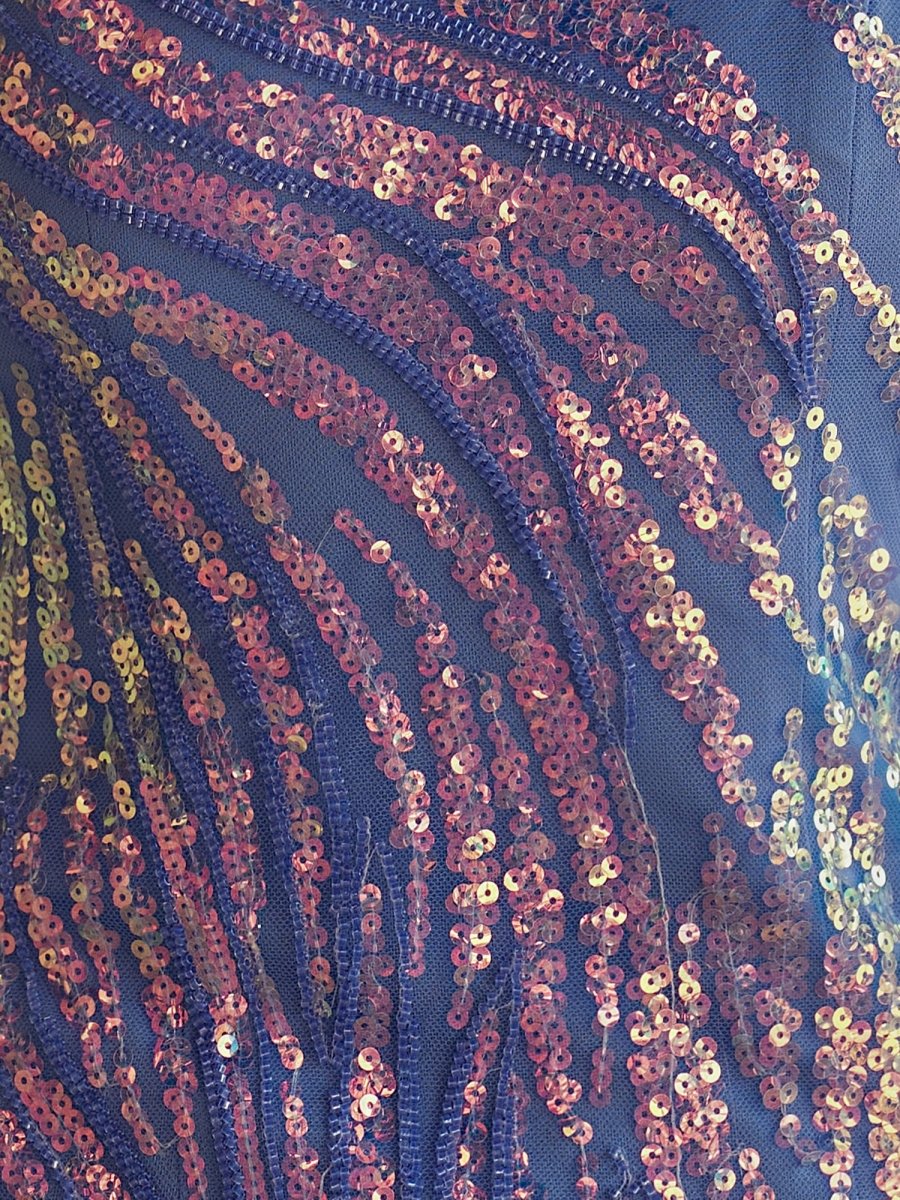 Scoop Neck Hot Pink Mermaid Sequins Long Prom Dresses with Beading