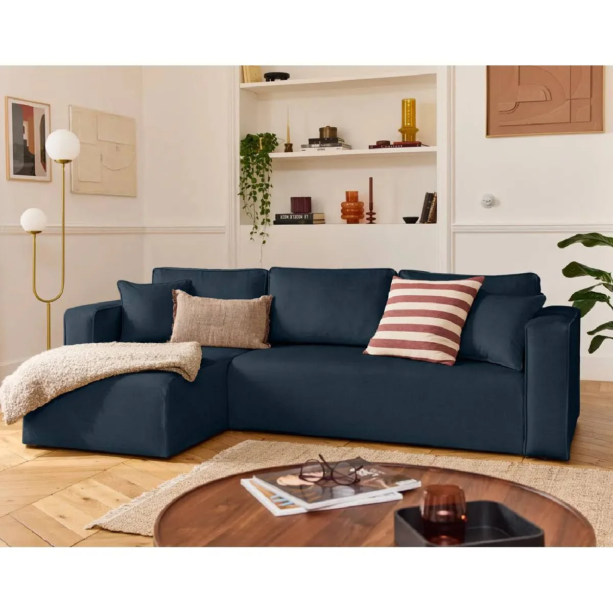 Corner Sectional Sofa - Bleu Marine
