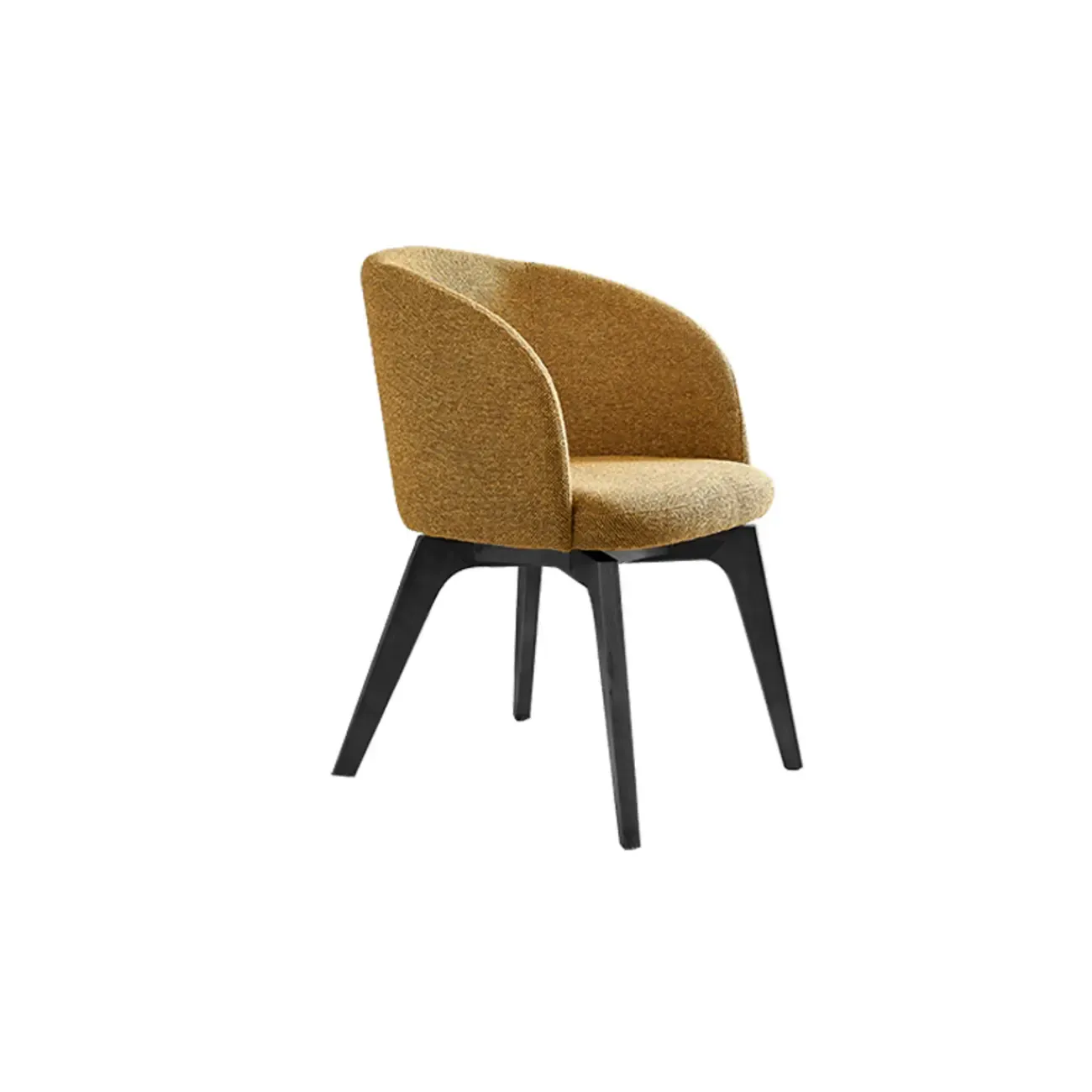 Modern Swivel Barrel Dining Chair with Arms