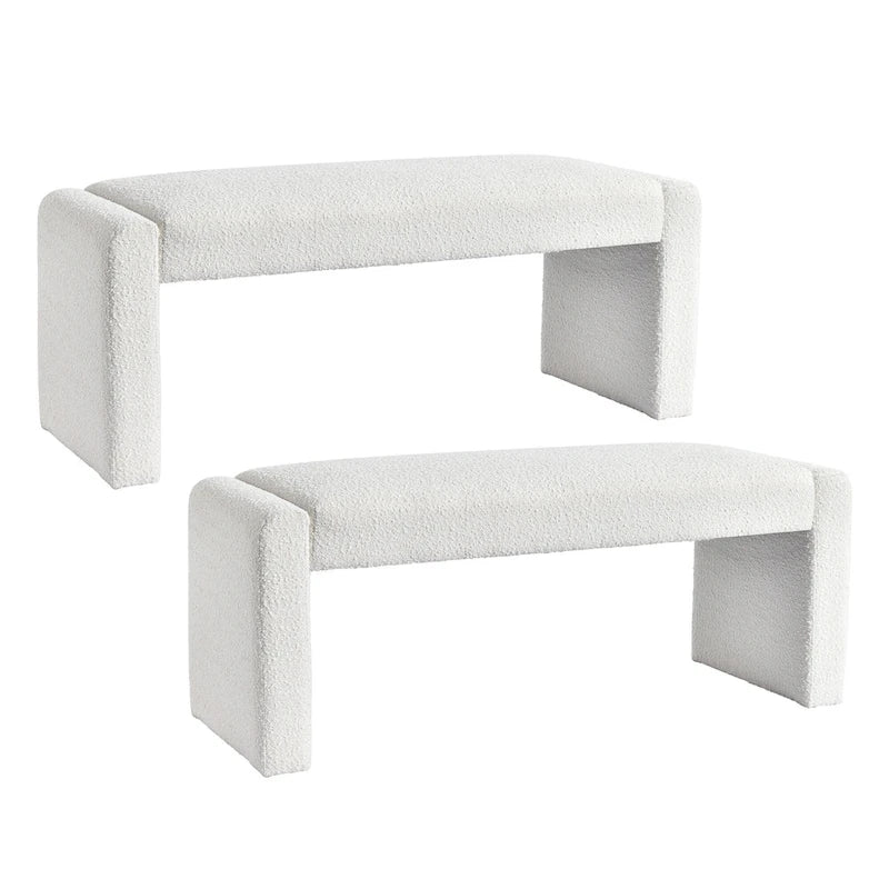 Couture 48 L Boucle Upholstered Dining Bench