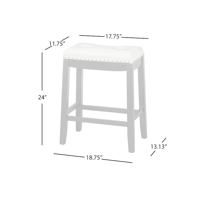 Simple Living Lonnie 24-inch Padded Counter Height Saddle Stools (Set of 2)