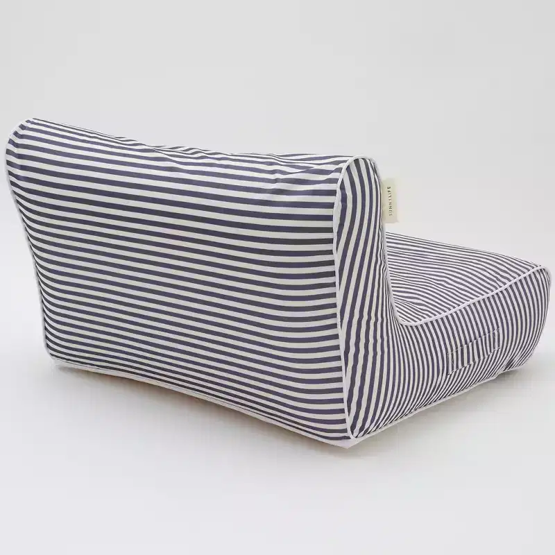 Sunnylife: Luxe Floating Chair - Marine Navy Stripe - Inflatable Poolside Lounge