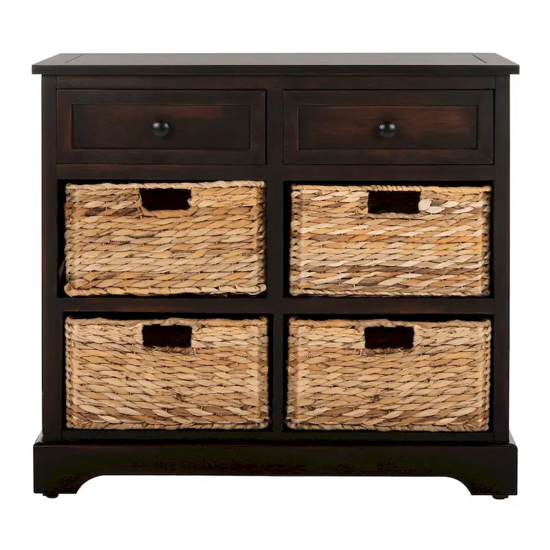 SAFAVIEH Ardelia Red 6-Drawer Storage Unit (Fully Assembled) - 30Wx13Dx26H