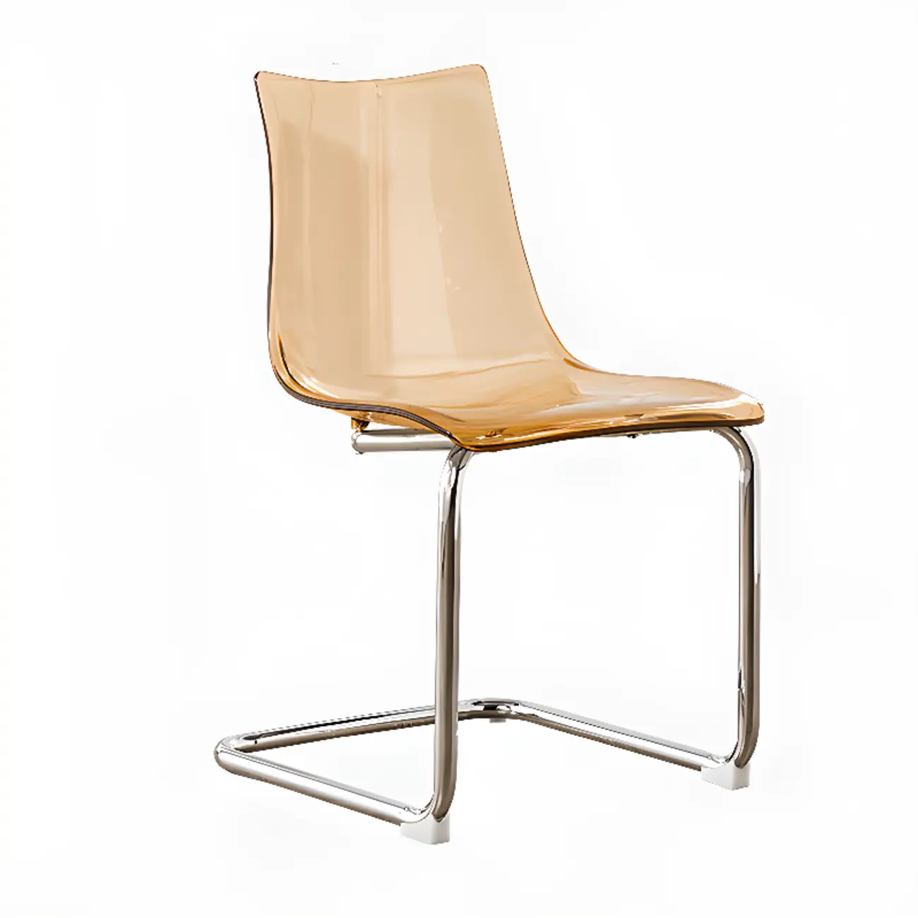 Modern Armless Plastic & Acrylic Dining Chair