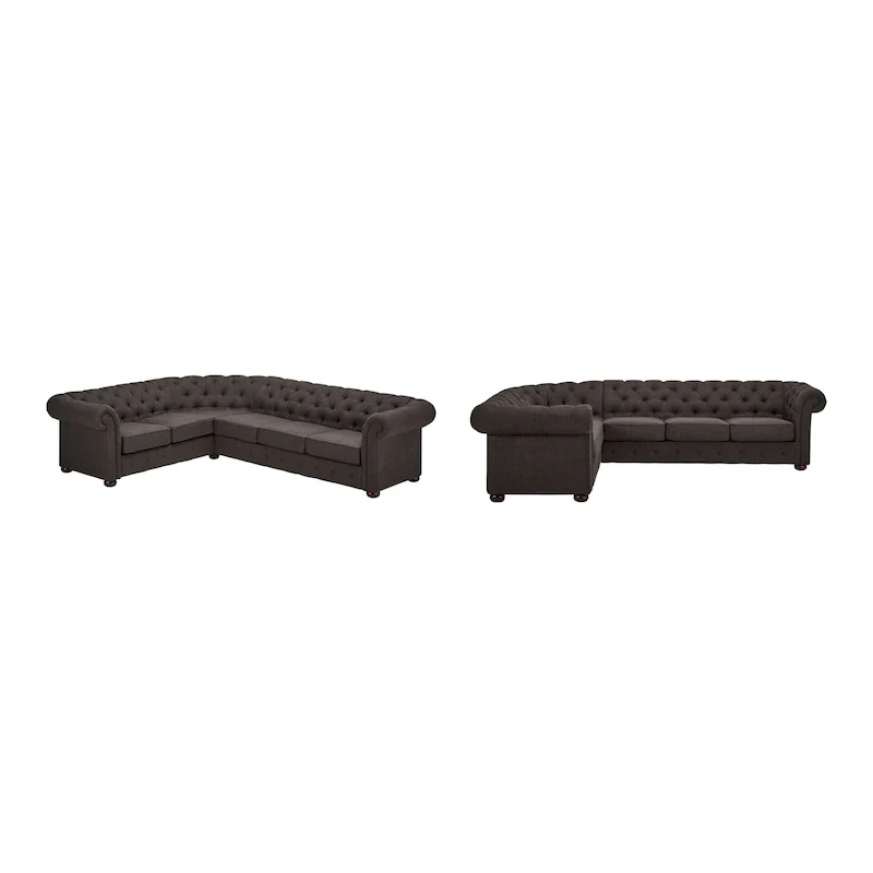 Gdansk 6-Seat L-Shaped Chesterfield Sectional Sofa