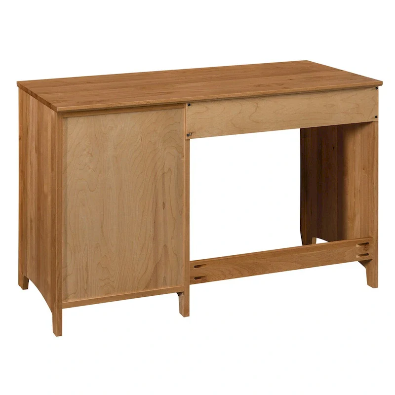 Solid Wood Desk with 4 Drawers - Natural Finish
