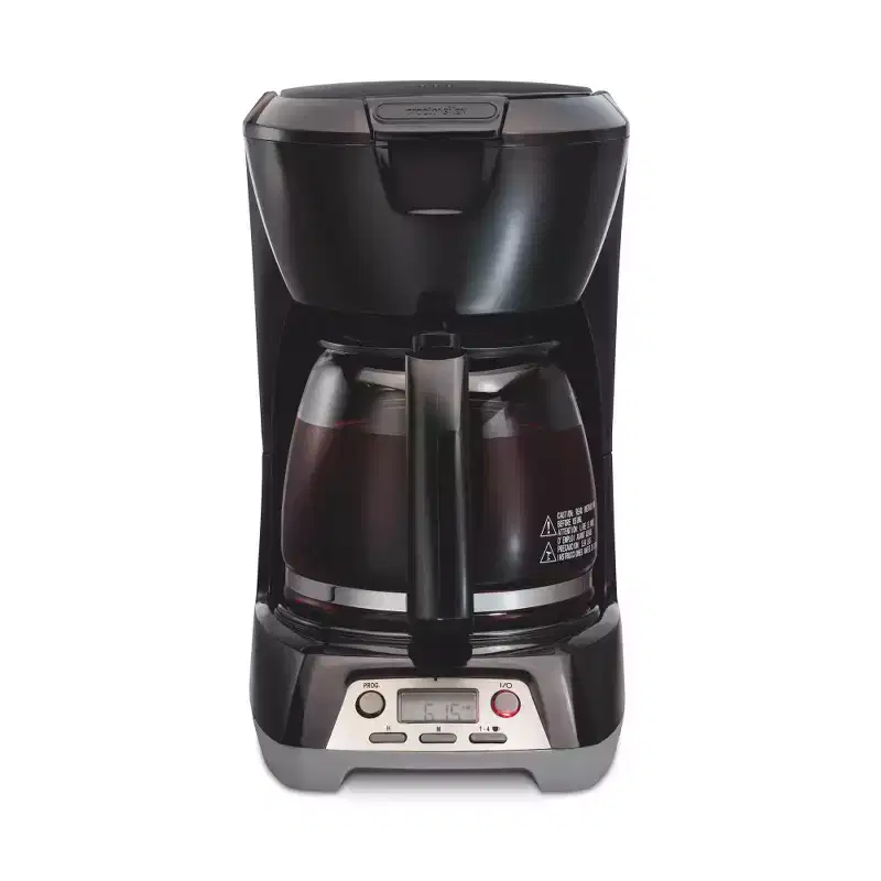 Proctor-Silex 12 Cup Programmable Coffee Maker - 43672PS: Drip, Electric, Dishwasher-Safe, 900W, Black, Basket Filter