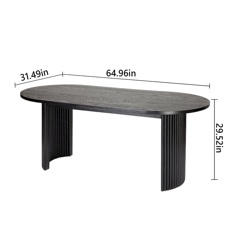 Solid Wood Oval Dining Table