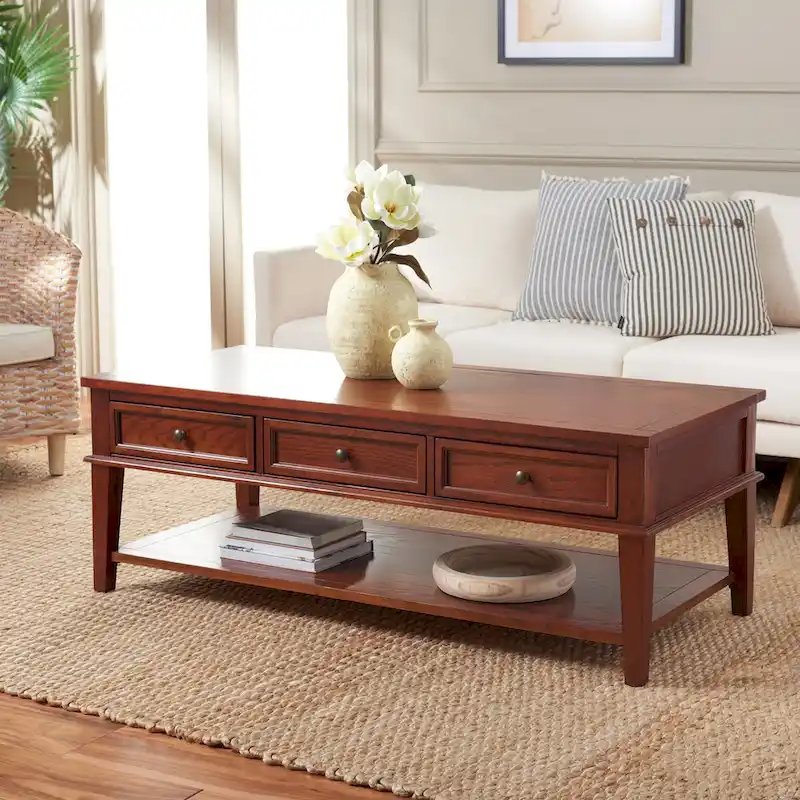 Sepia Traditional Rectangle Coffee Table - 54 x 23.6 x 19.3