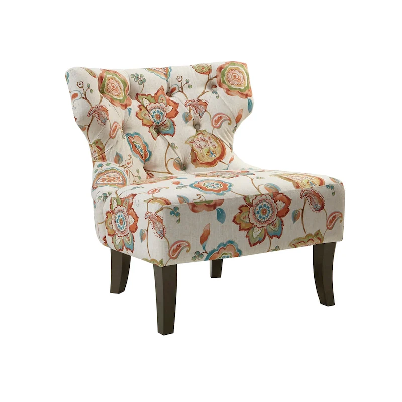 Bree Hourglass Tufted Armless Chair