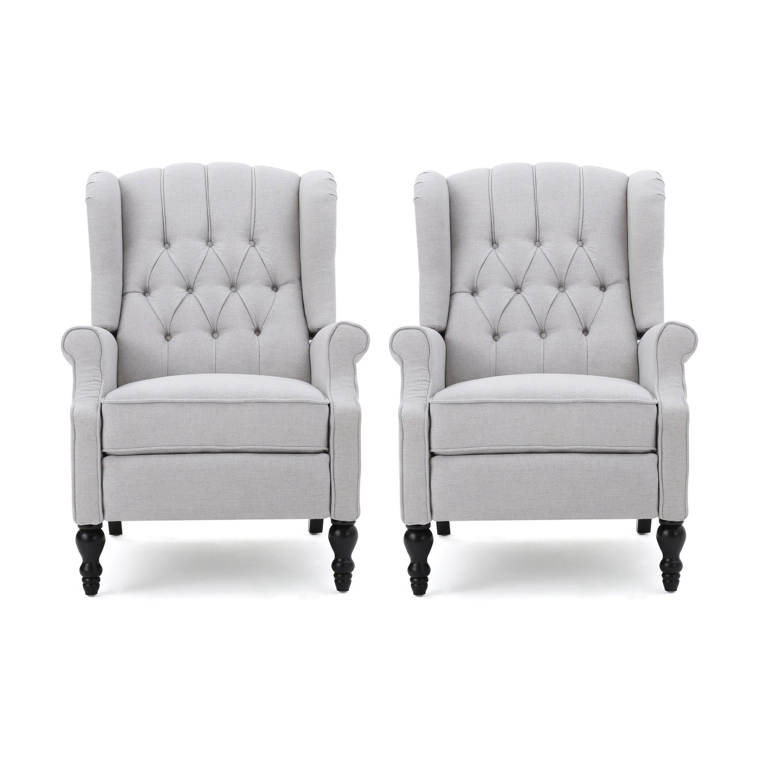 Walter Tufted Fabric Recliners (Set of 2) by Christopher Knight Home