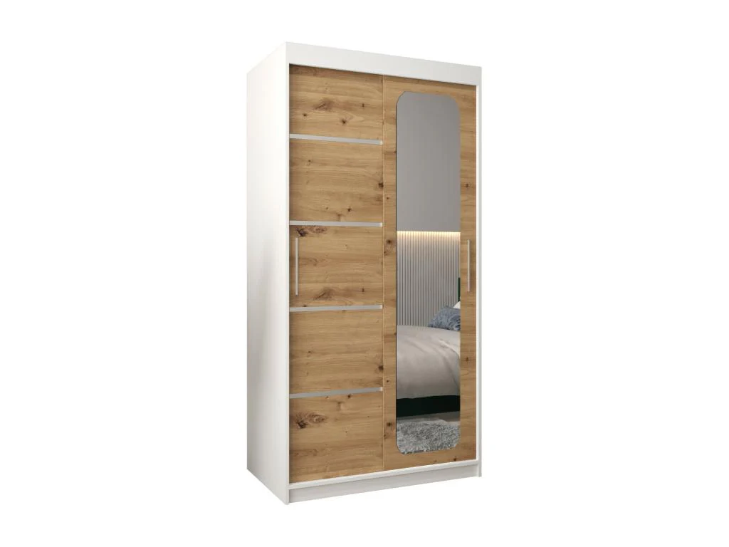 Wardrobe - Argente/Blanc/Marron (blancartisan)