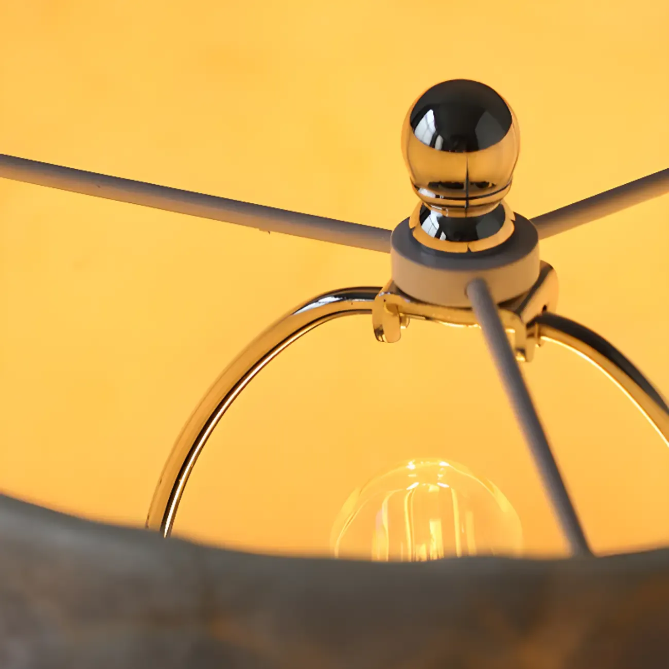 Modern Shell Table Lamp with Geometric Shade, LED