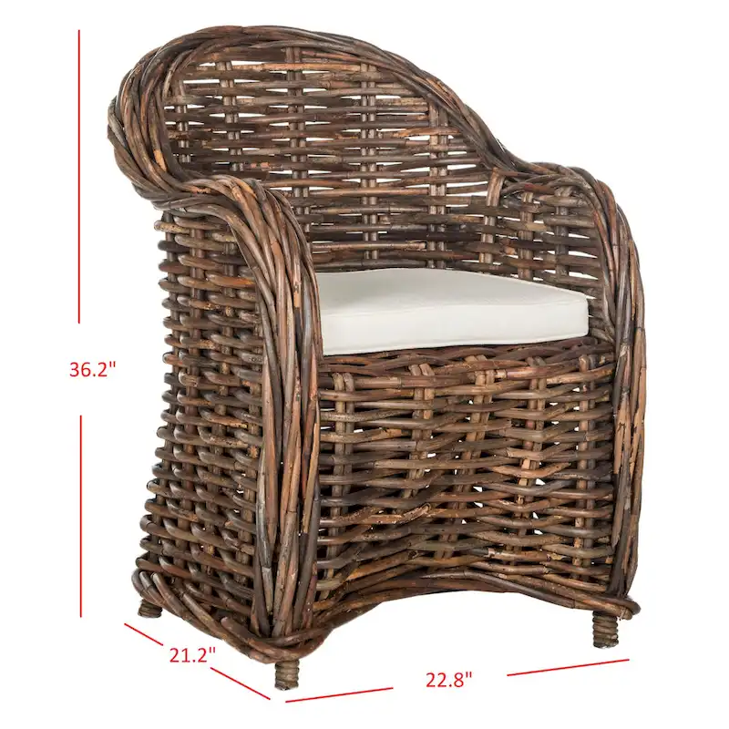 Styliani Natural Rattan Club Chair - 27.5  x 27.5  x 35.5  - 28Wx28Dx36H