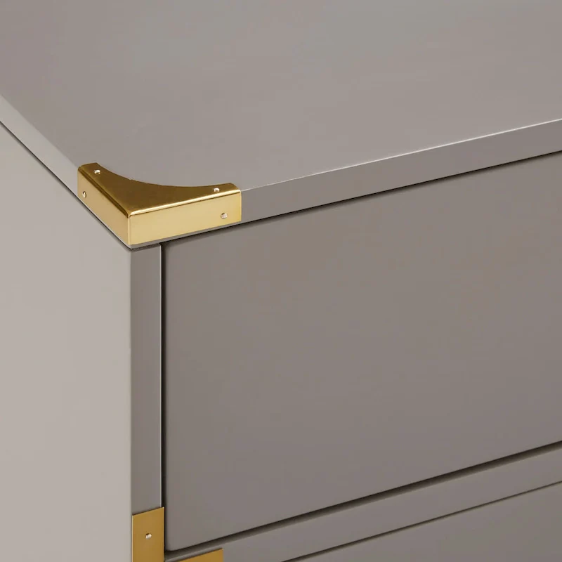 5-Drawer Gold Accent Chest