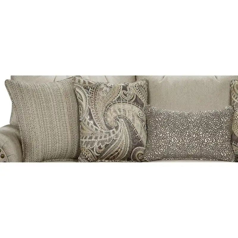 Carys Doe Nailhead Stationary Sofa