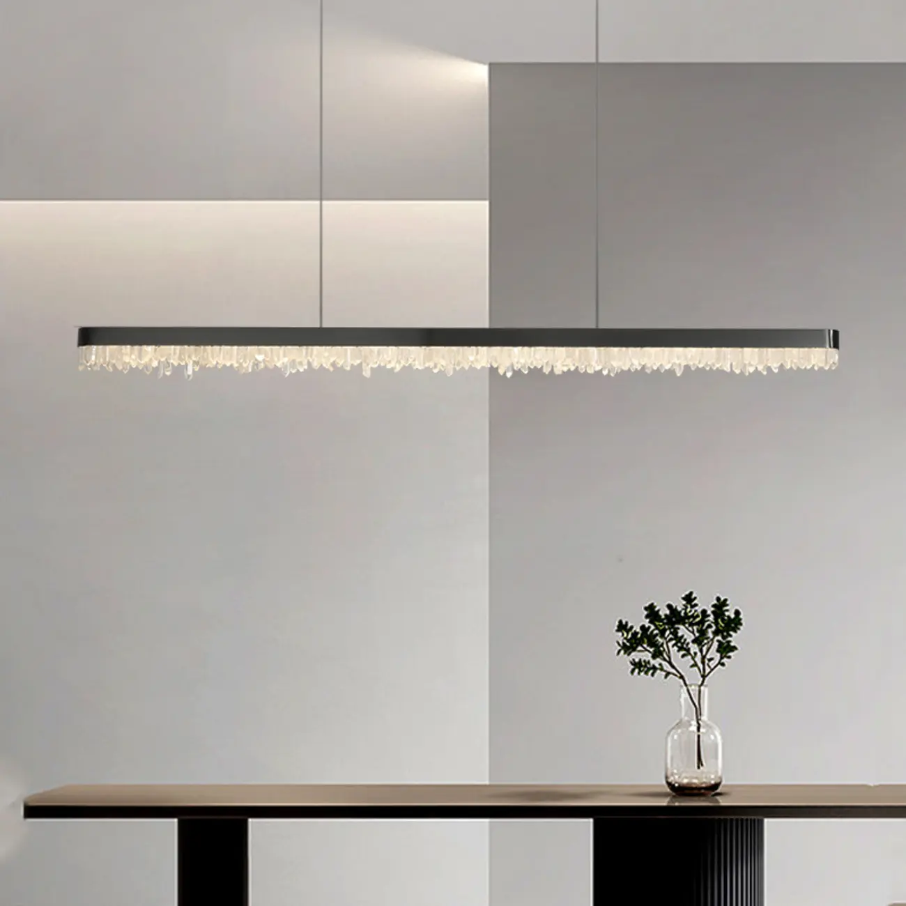 Modern Crystal Kitchen Island Pendant Light Dimmable LED