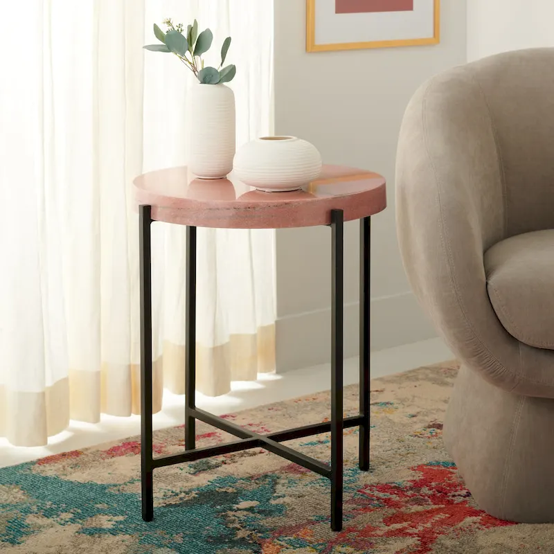 SAFAVIEH Azula Stone Top Accent Table