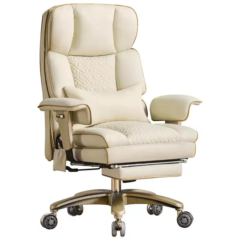 Furniliving Modern Big Tall Executive Office Chair Pu Leather Office Desk Chair With Footrest