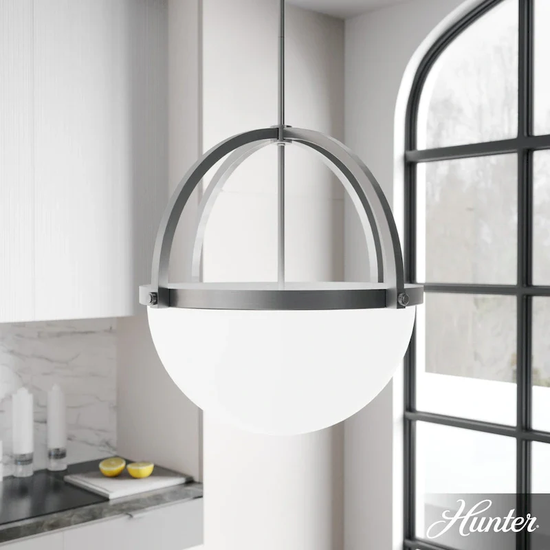 Hunter Wedgefield 4-Light Pendant - Dining Room, Entry - Geometric - Transitional, Contemporary