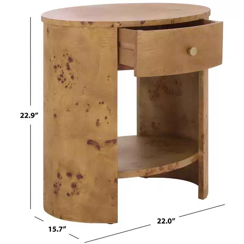 Philippe 1 Drawer 1 Shelf Acce - ACC6612 - Natural - Safavieh