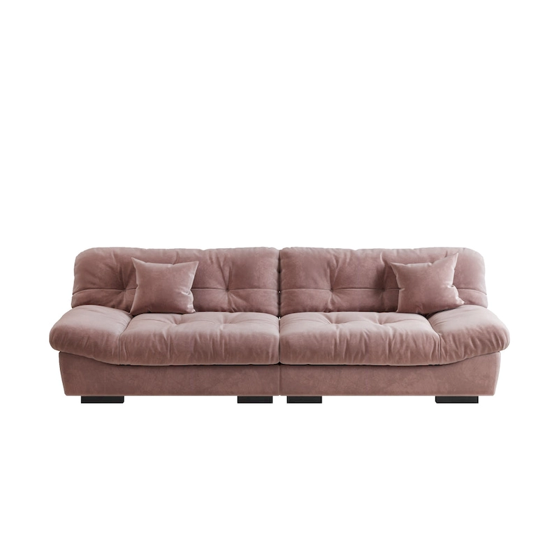105  Minimalism Cloud Sofa Loveseat with Two Pillow