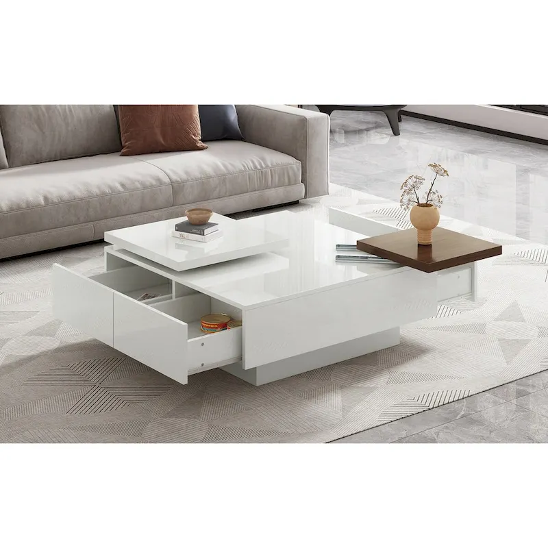 Modern Square Wood Coffee Table