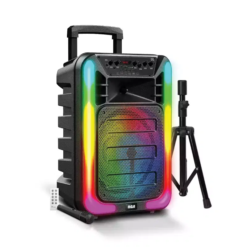 RCA Disco 12 Flame Effect Bluetooth Party Speaker with LED Lights