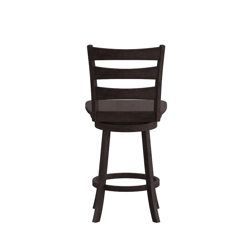 Ladderback Wooden Swivel Counter Stool with Footrest