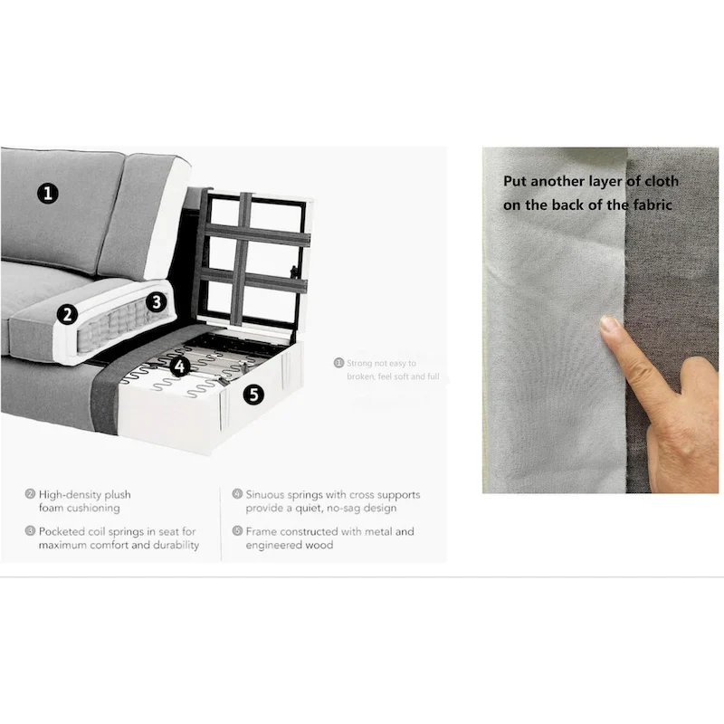 Flexible Combination Module Reversible Sectional Sofa