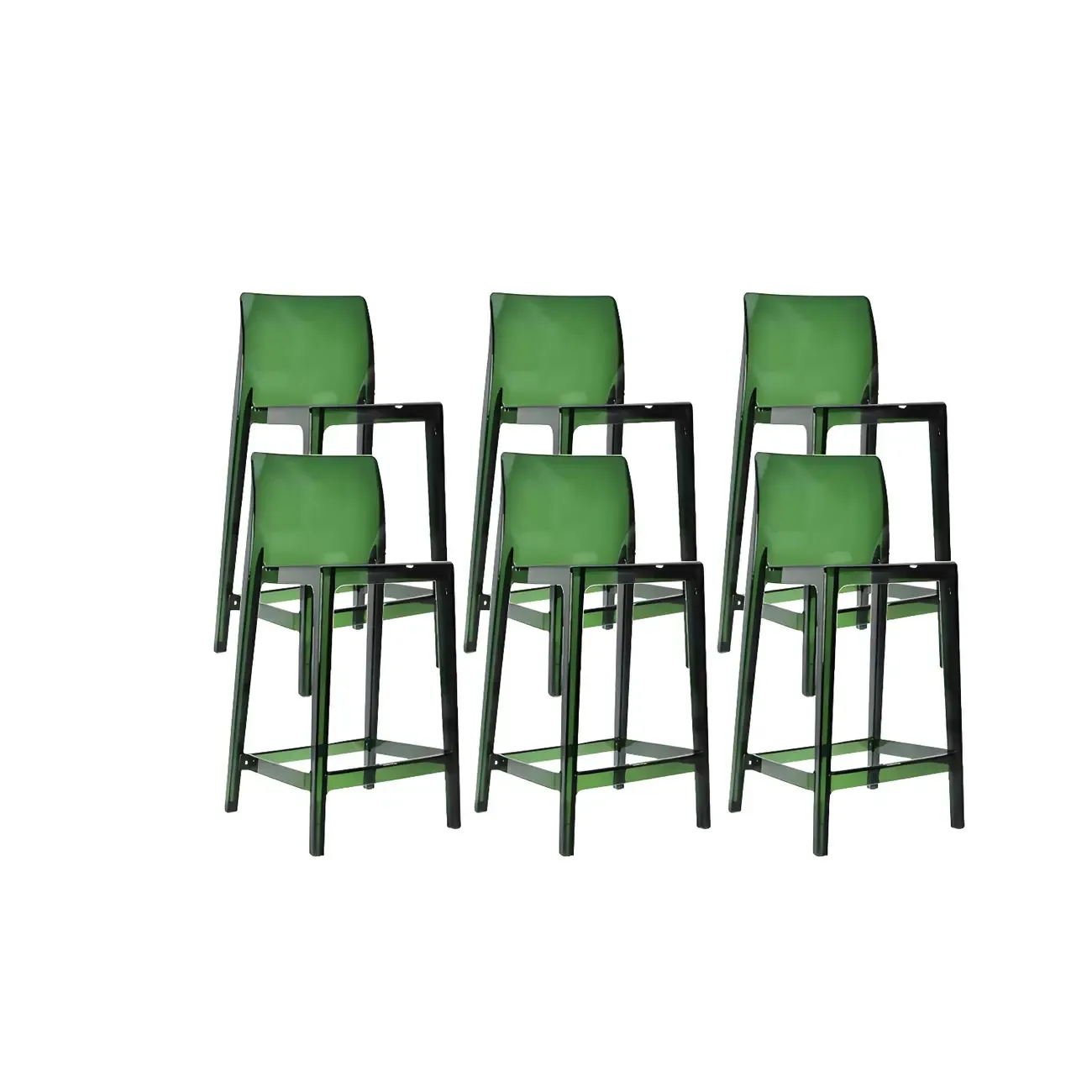 Modern Acrylic Transparent Stylish Rectangle Bar Stool