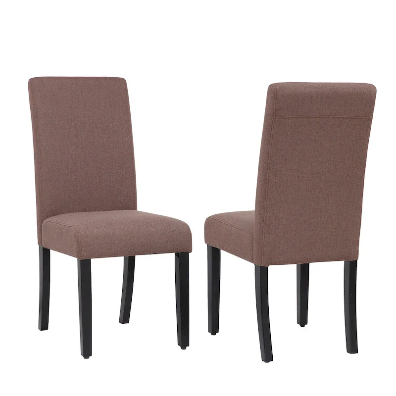 Grandview Upholstered Linen Fabric Dining Chair (Set of 2)