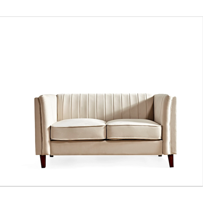 Line Tufted Square Design Loveseat