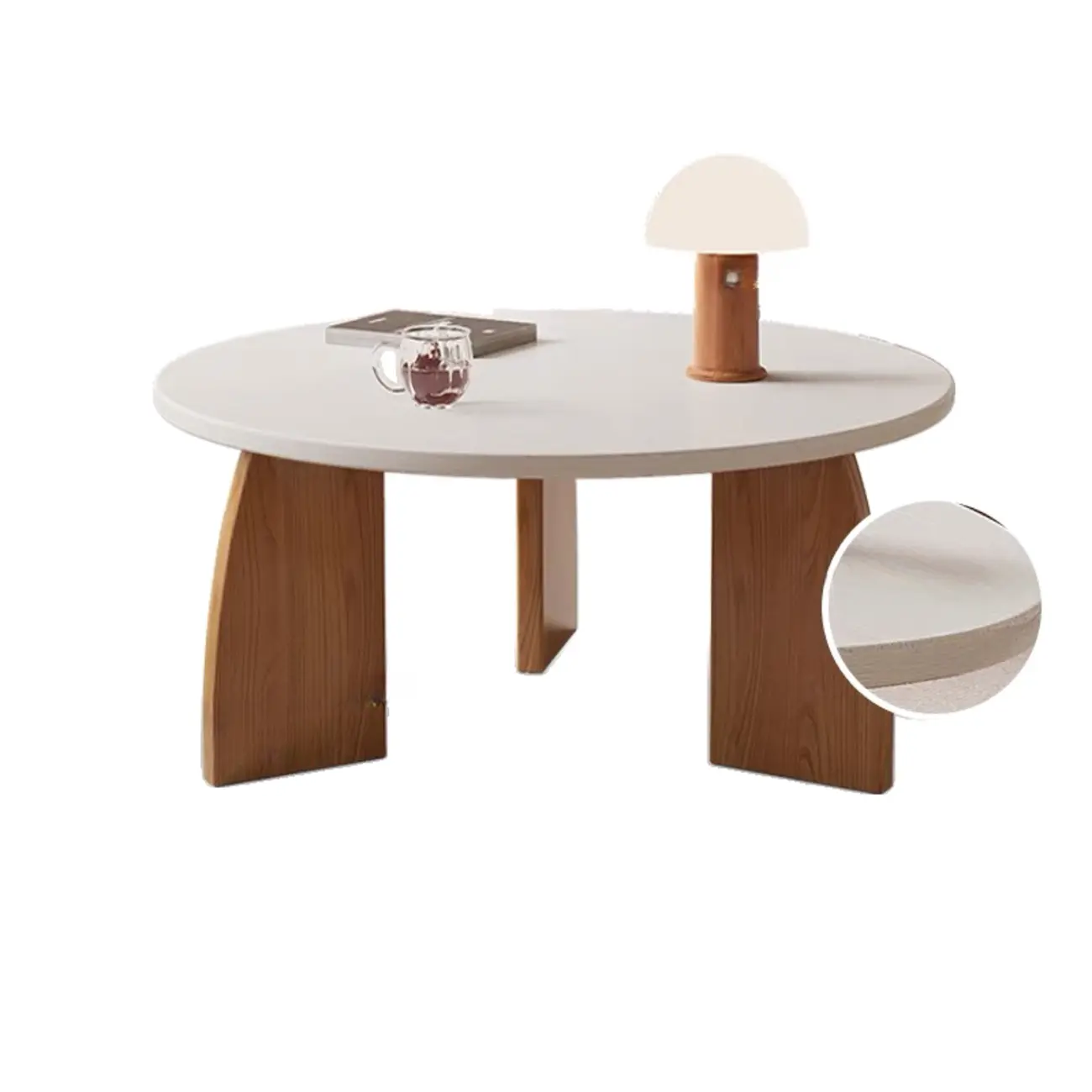 Modern Wooden Round Coffee Table