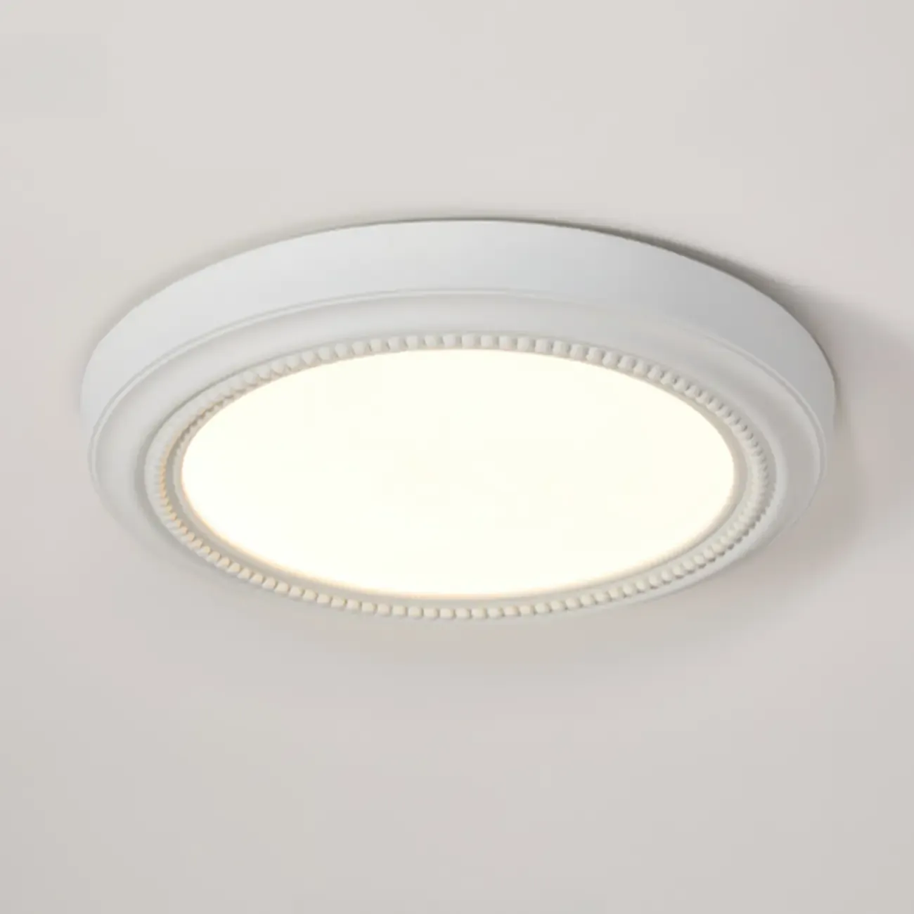 Elegant White Round Dimmable Flush Mount LED Ceiling Light