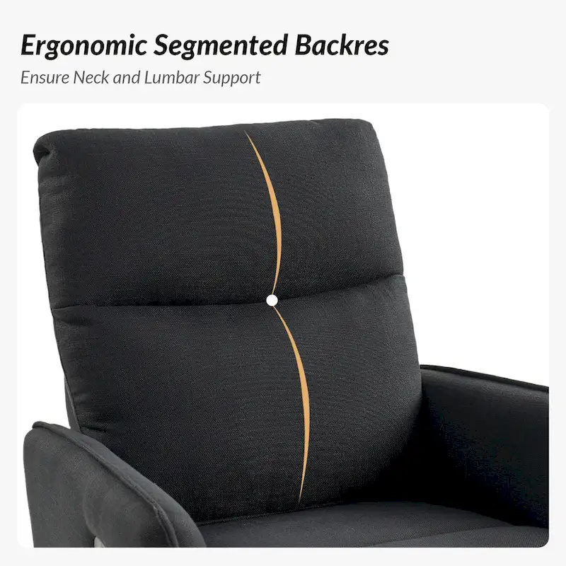 Curtis Rocker Swivel Recliner with Two Side Pockets by