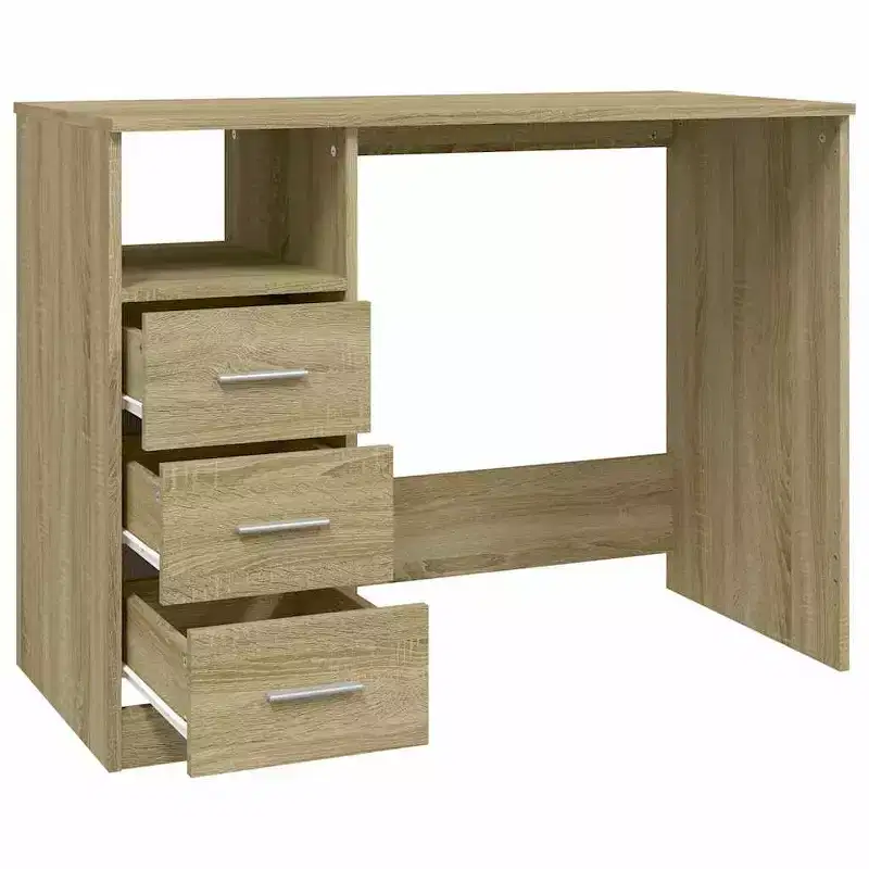 vidaXL Desk White Engineered wood 40.2 in x 19.7 in x 29.9 in Desk