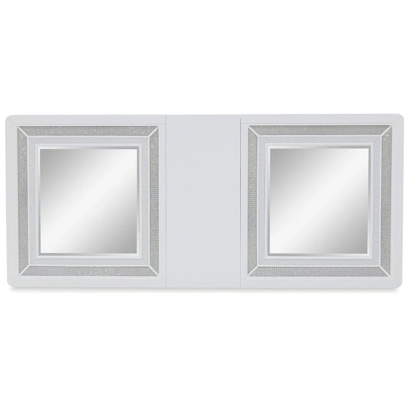 Signature Design by Ashley Chalanna White/Green Rectangular Dining Extension Table - 42W x 96D x 30H