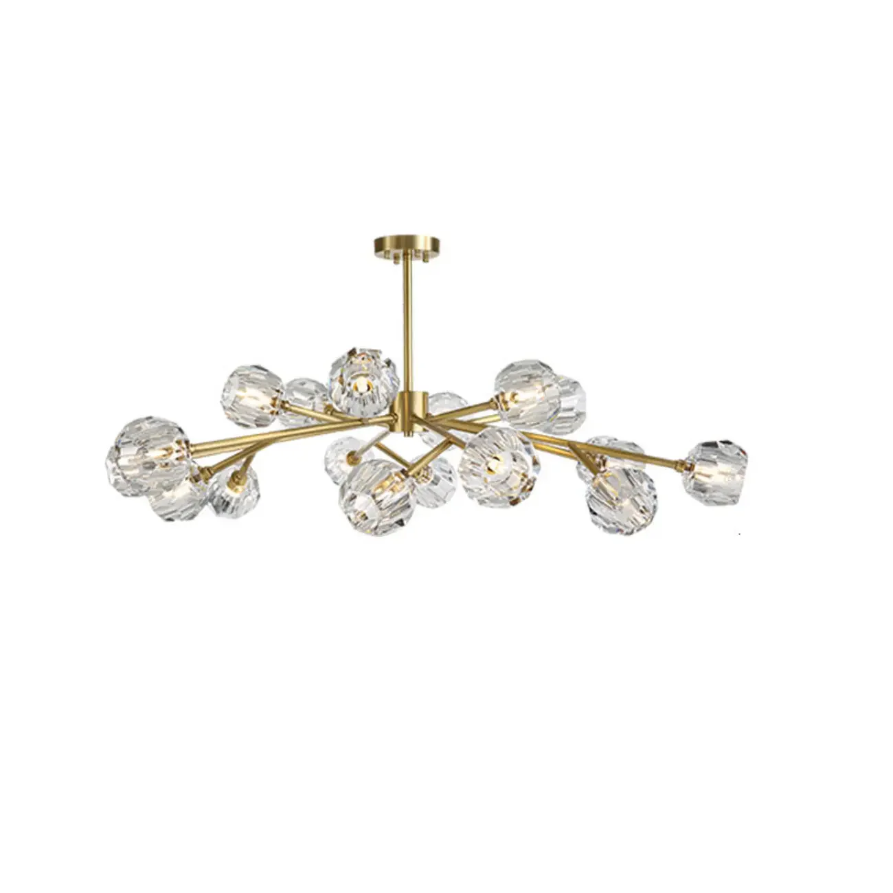 Modern Gold Globe Crystal Sputnik Chandelier