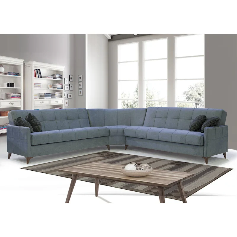 Nazim Fabric Convertible Sleeper Sectional Sofa
